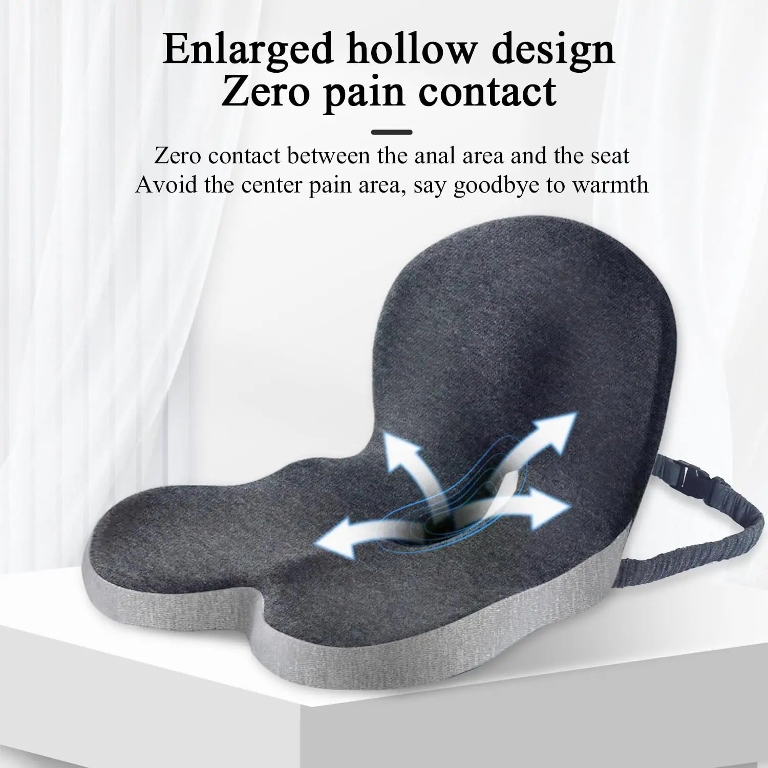 Align Hut™ Memory Foam L-Shaped Integrated Seat Cushion